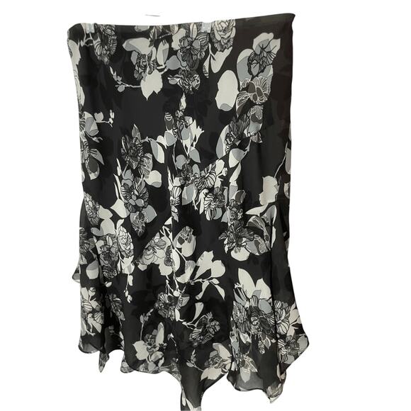 Lane Bryant 18/20 Floral Minimalist Midi Fairy Ruffle Western Bohemian Skirt - Picture 1 of 4